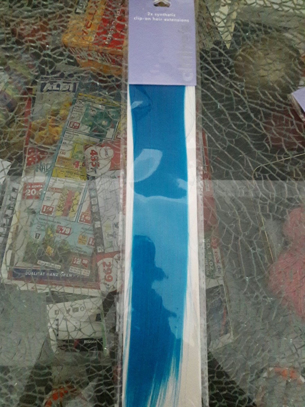 Türkise Clip-on Haarsträhnen