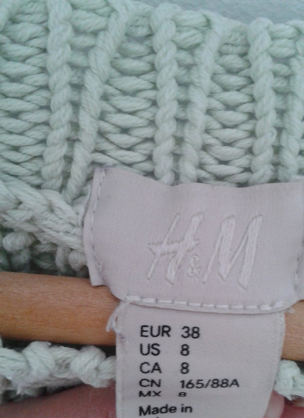 hellgrüner Strickpullover pastell von H&M
