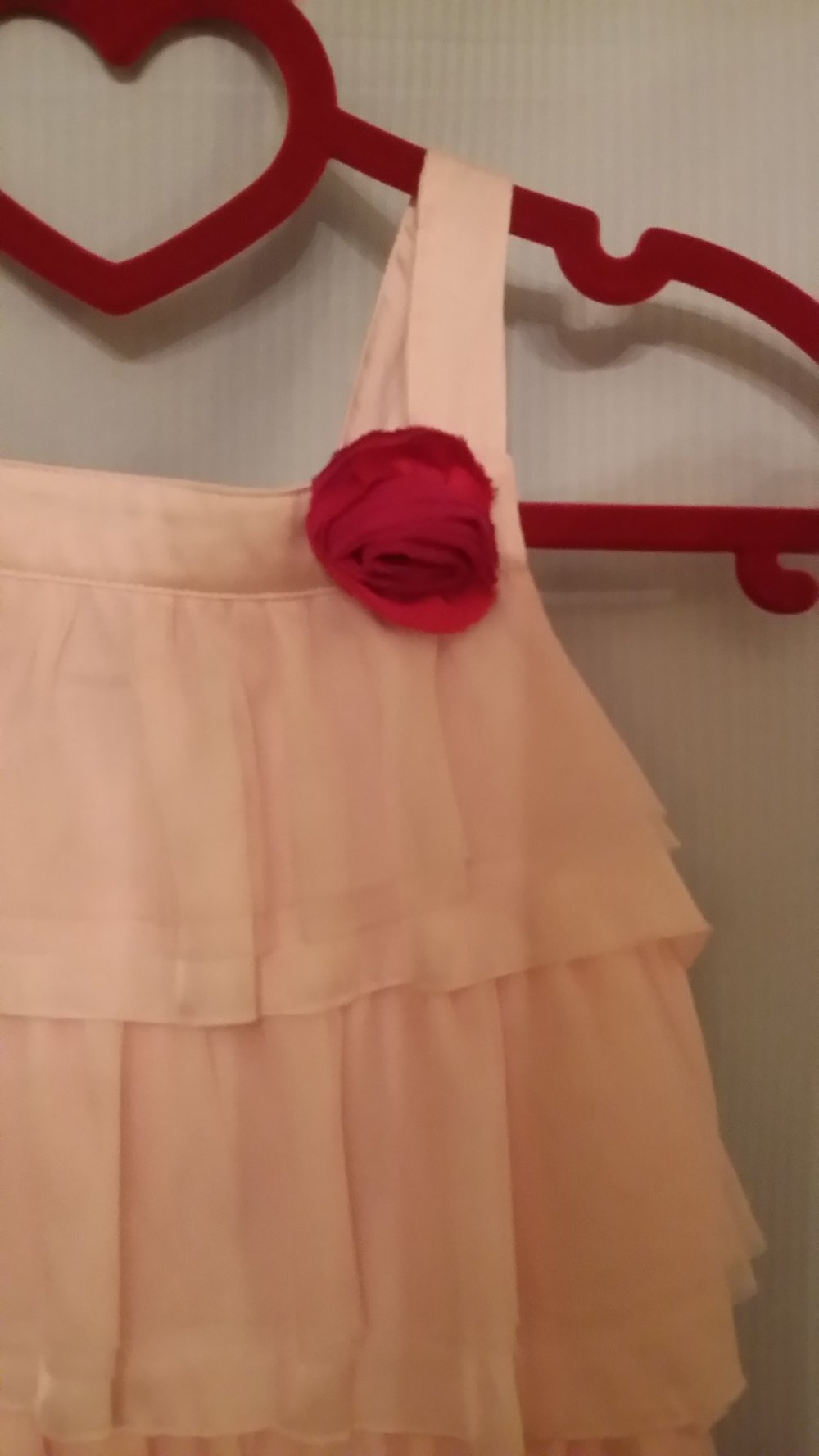 altrosa Volant - Kinder-Kleidchen mit Tüll 