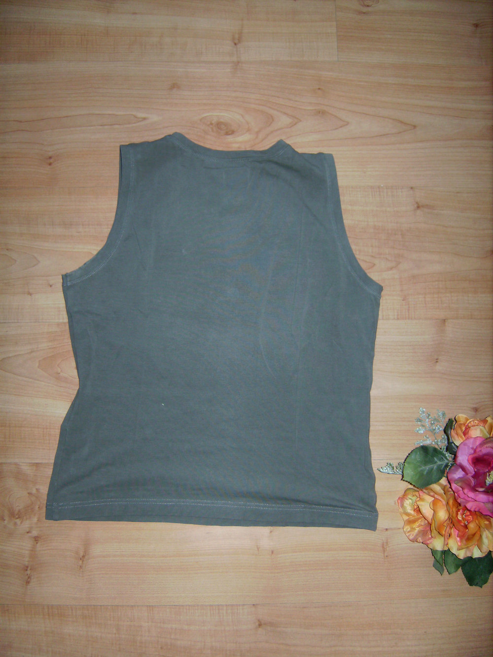 Esprit Sports Gr. 40, olivgrün Shirt, Fitness u Freizeit, Top Printdruck pink