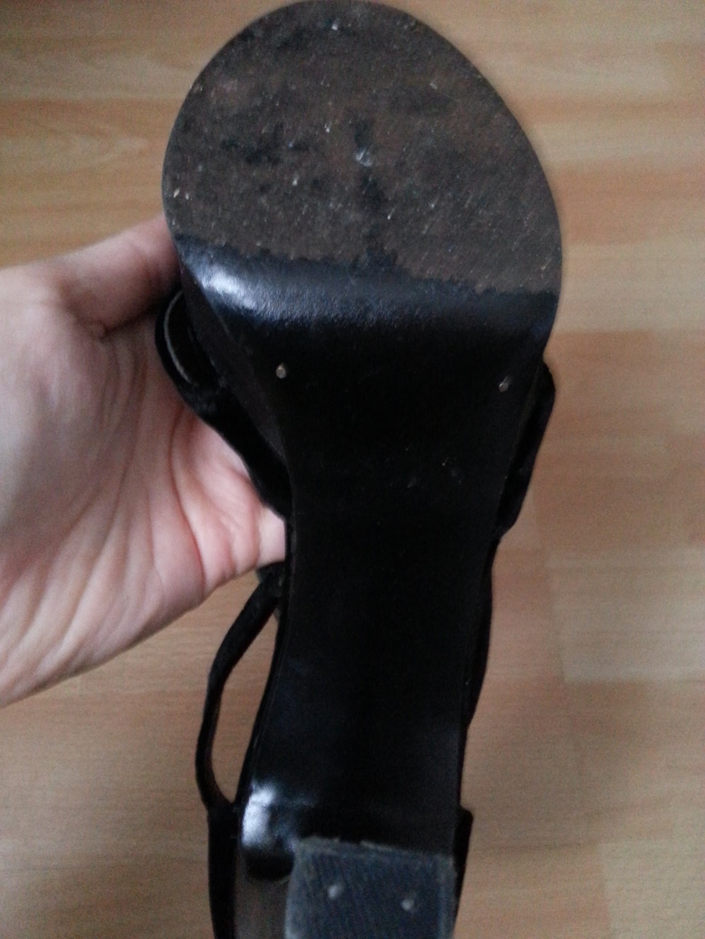 Sandalen absatz Plato Pumps schwarz Leder Charles david schuhe