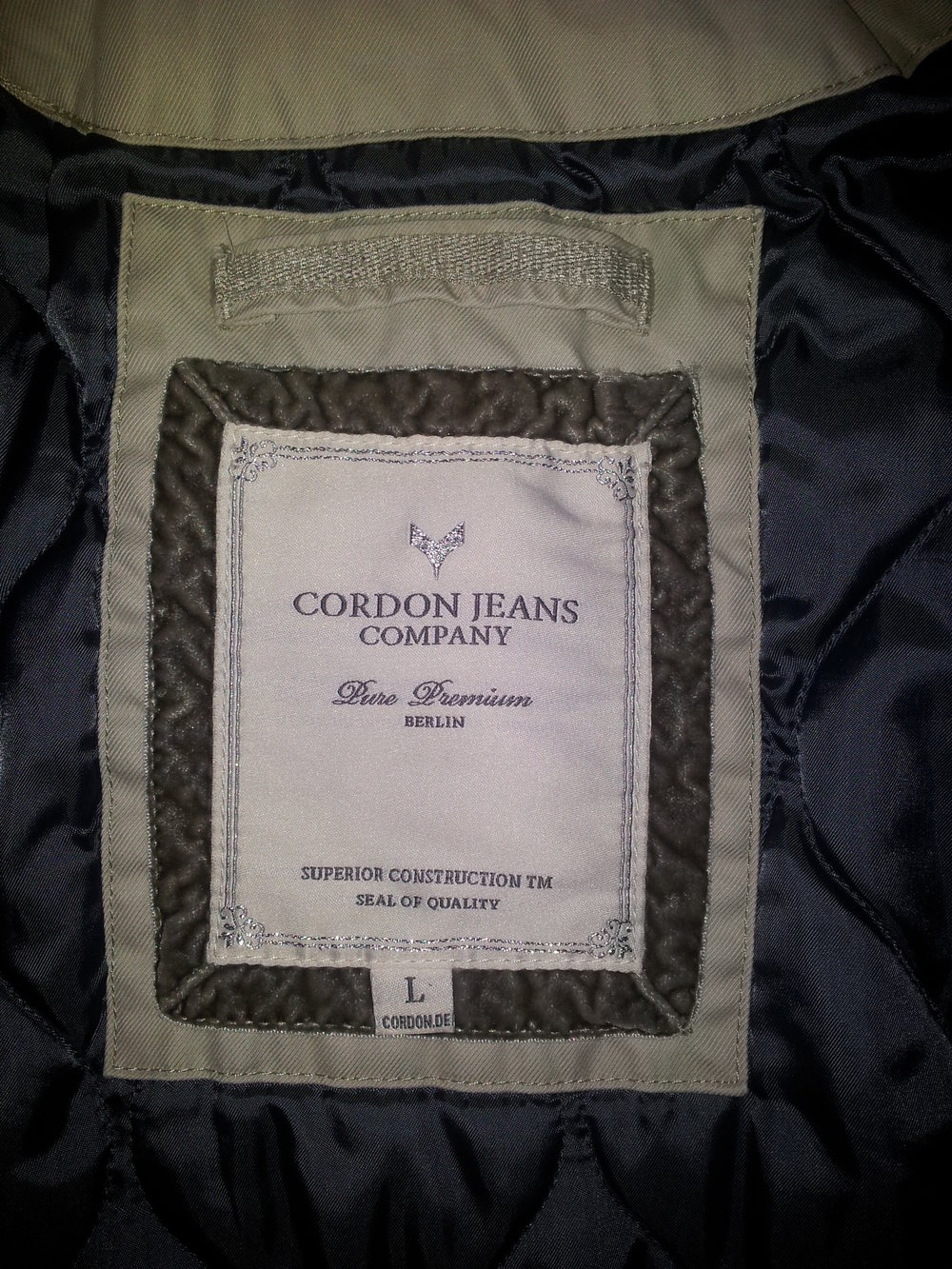 Jacke Winterjacke  Cordon Jeans Company Gr. M hellgrau