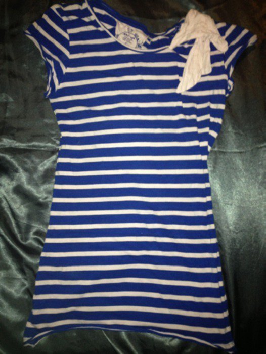 blau rosa geistreiftes Shirt Schleife Primark Sailor Rockabilly Pin up