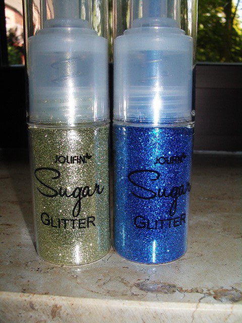 Jolifin Sugar Glitter Gold + Dunkelblau    Wie neu!