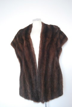 Echte Pelz  Nerzstola  Cape   Stola  Überzieher  Trendi