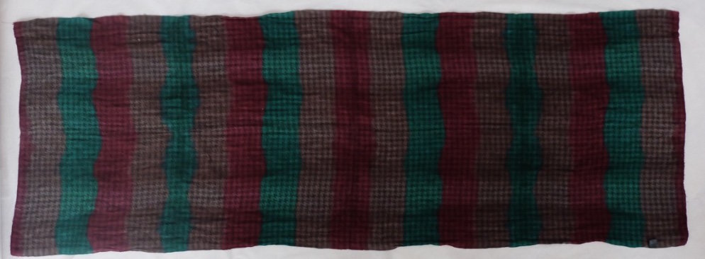 XXL Tuch, Schal, Stola, Smaragdgrün Aubergine-rot, Graubraun bedruckt