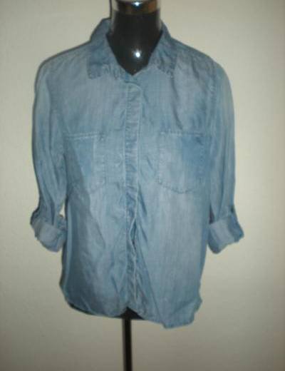 Hemd Hemdbluse Jeanshemd Jeans von H&M in Gr. S 36 38 Turn Up Ärmel