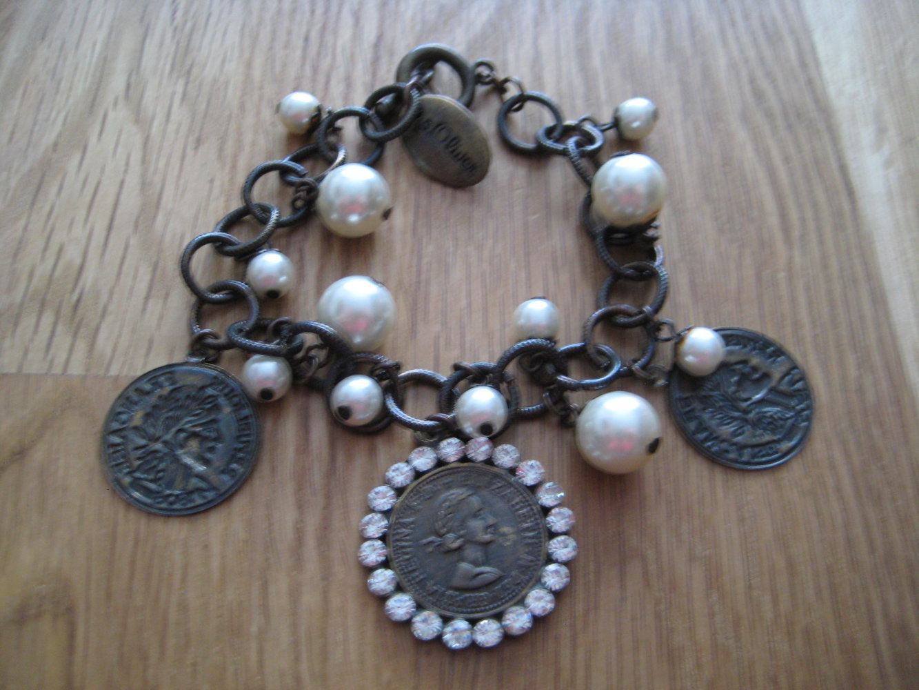 Schönes Schmuckset im Jahrhundertwende Look, Kette und Armband