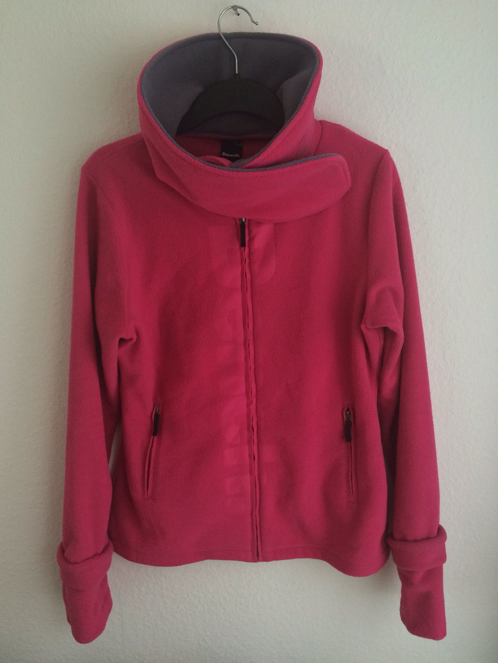 Fleecejacke mit hohem Kragen