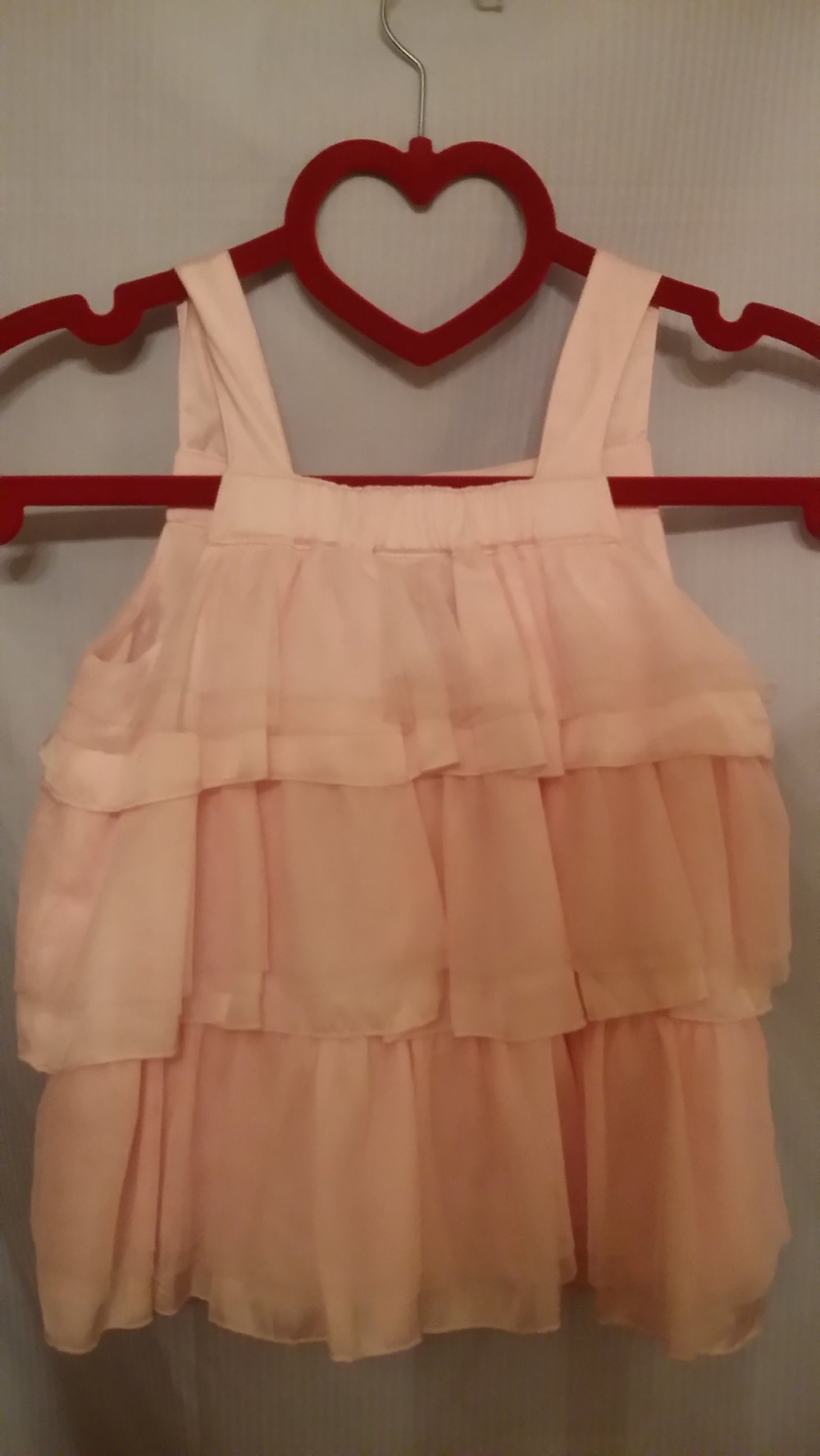 altrosa Volant - Kinder-Kleidchen mit Tüll 