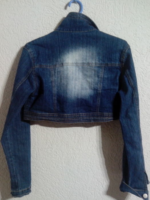 kurze Bolero Jeansjacke - stretch -