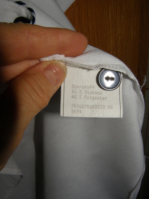 Weiße Bluse mit maritimem Charakter Gr. 44 von Avitano