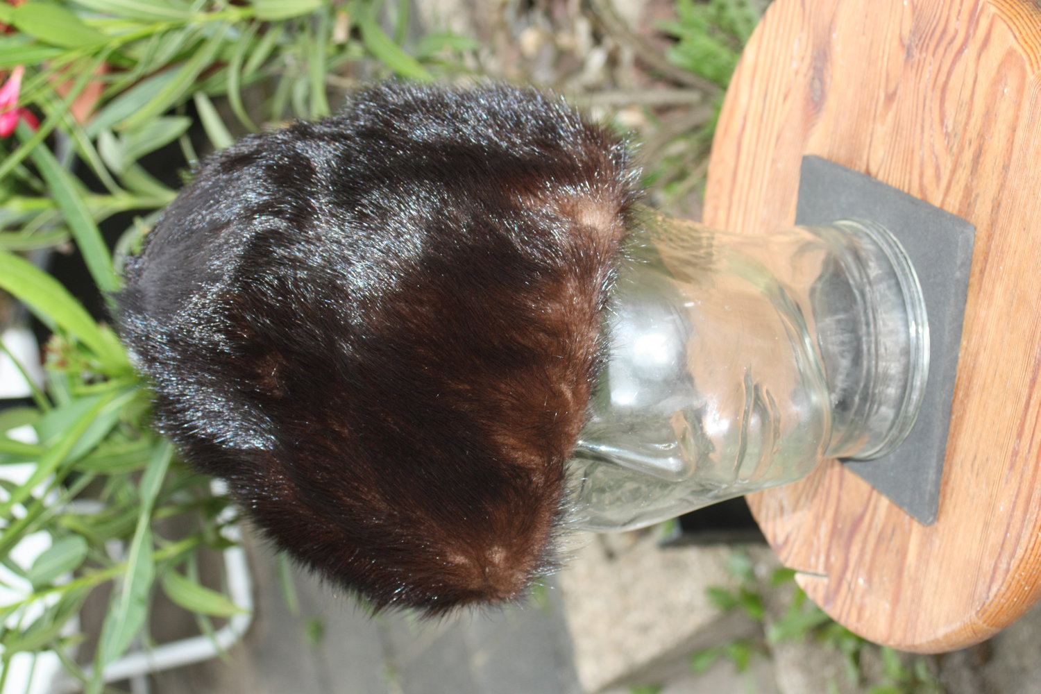 Echtpelz, Fell Mütze, Nerz, Gr. 57