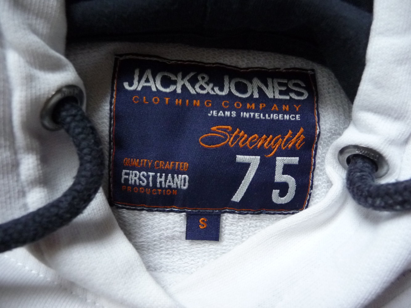 moderner Jack & Jones Kapuzenpullover, Hoodie, weiss, Größe S