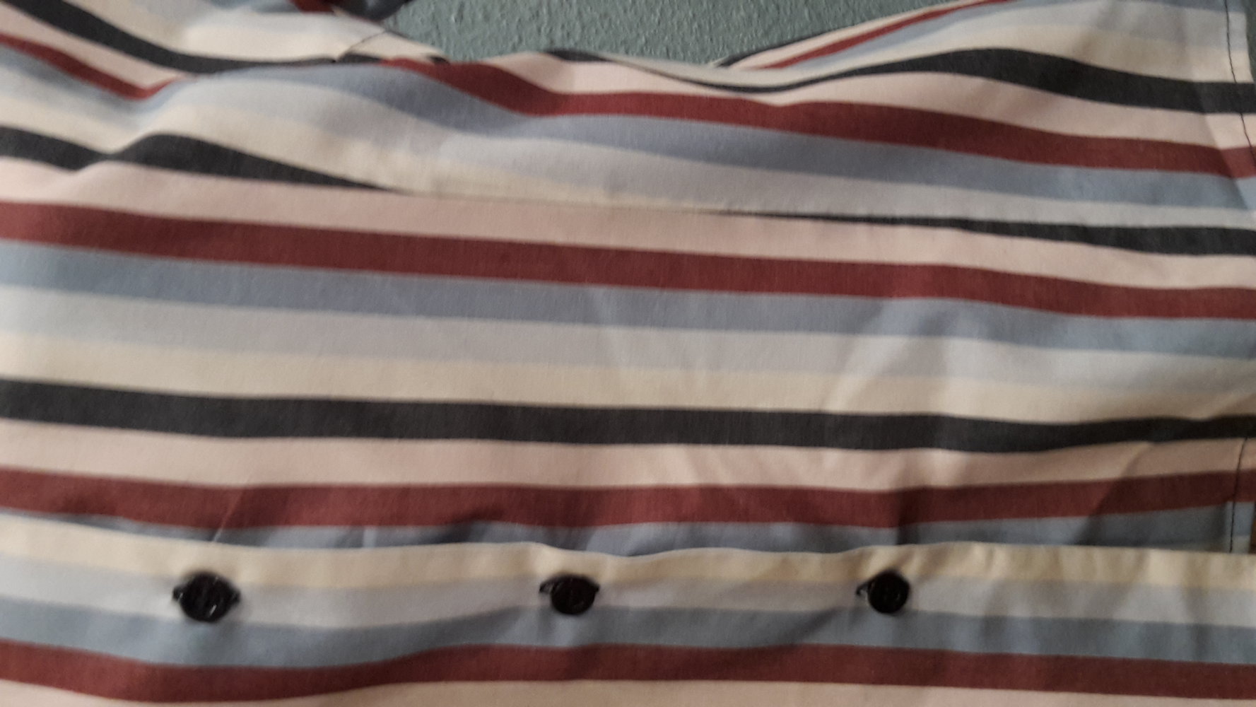 Streifen, gestreift, blau rot kurzärmlig Sommer onetouch Bluse M