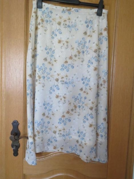 2-Teiler, Rock und Bluse, florale Muster, Gr.44/L