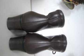 Leder  Vintage  Schnürstiefeletten  Boots Schuhe  Trendi