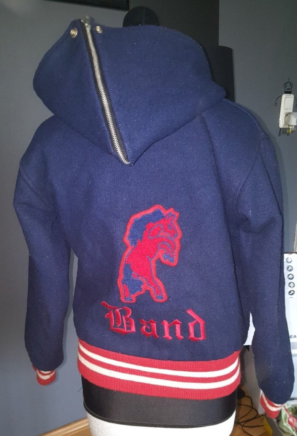 Fordham vintage Basketball Football Jacke Blau Rot