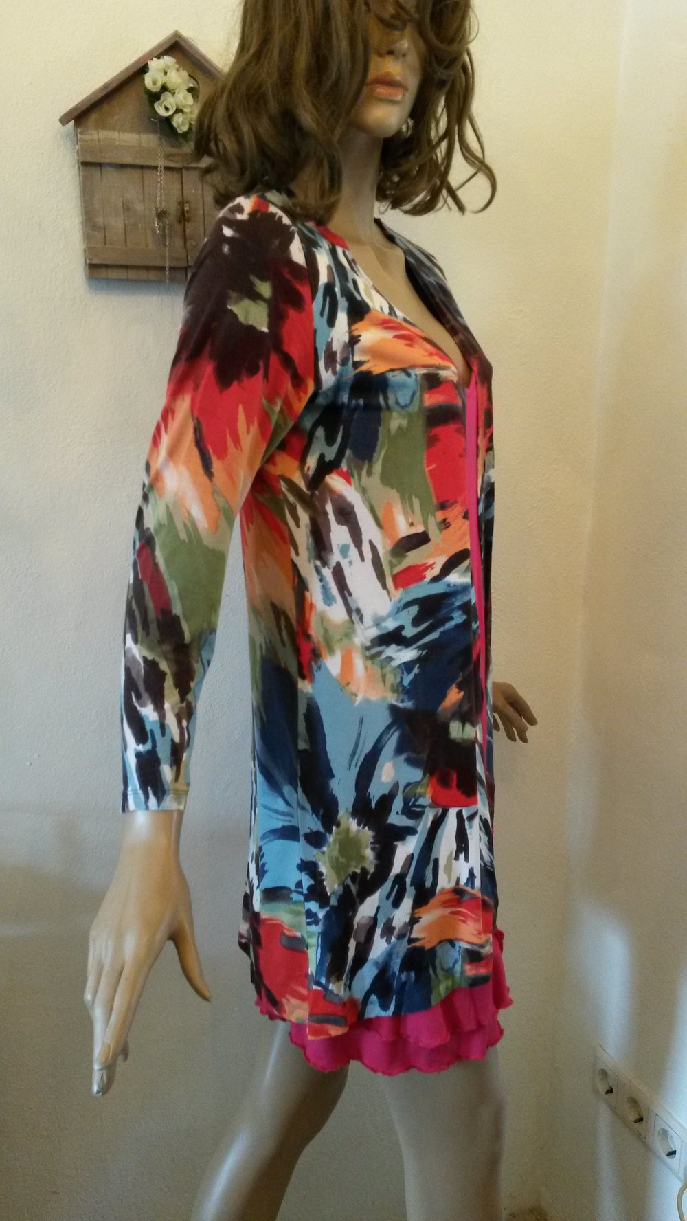 Vokuhila Shirt-Jacke in brillanten Farben