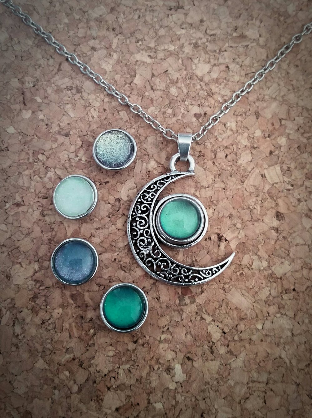 Mini Chunk Kette Mond inkl. 5 Mini Chunks Gothic Ethno Emo 