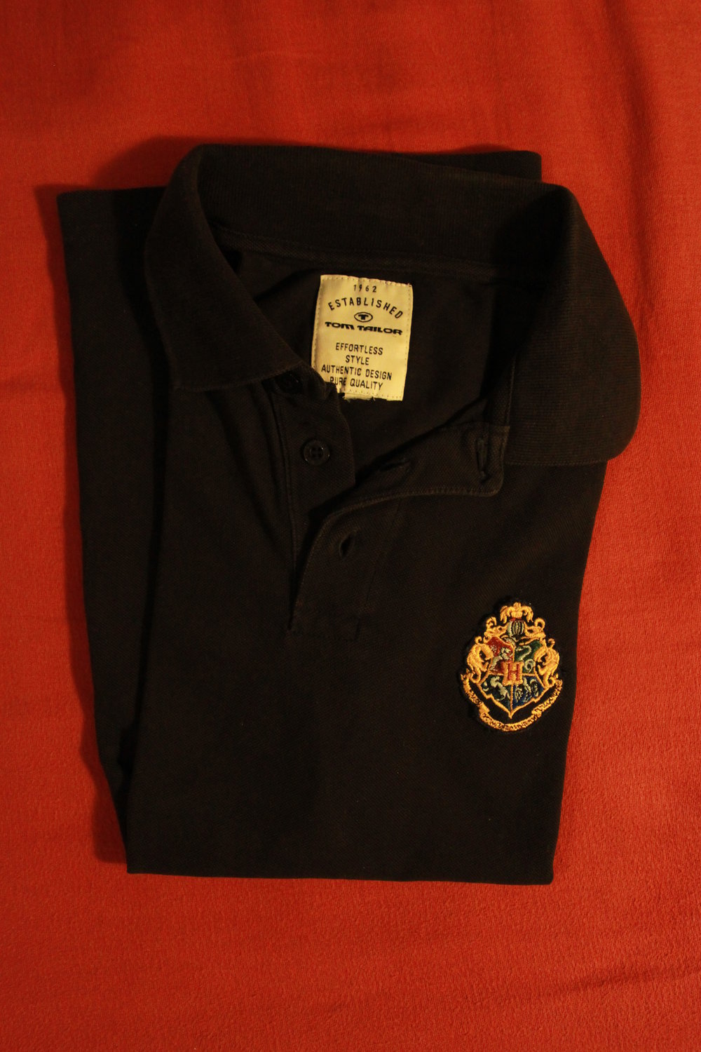 HOGWARTS Poloshirt! Mit Wappenaufnäher Gr. 38/40