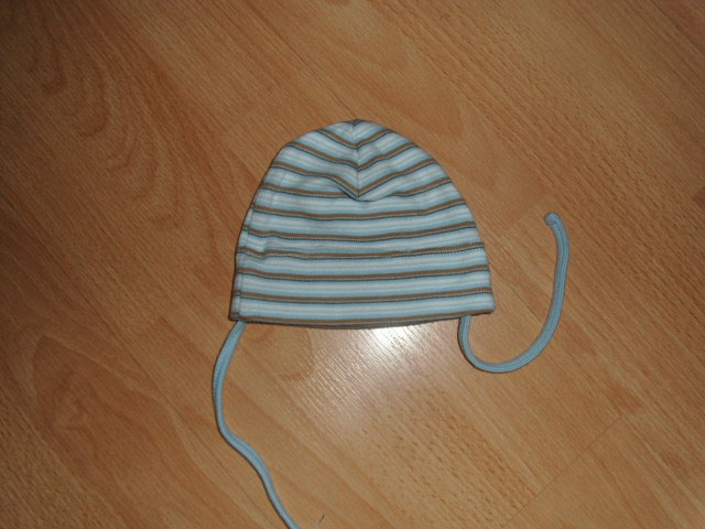 Mütze von Topolino, blau geringelt, Gr. 50/56