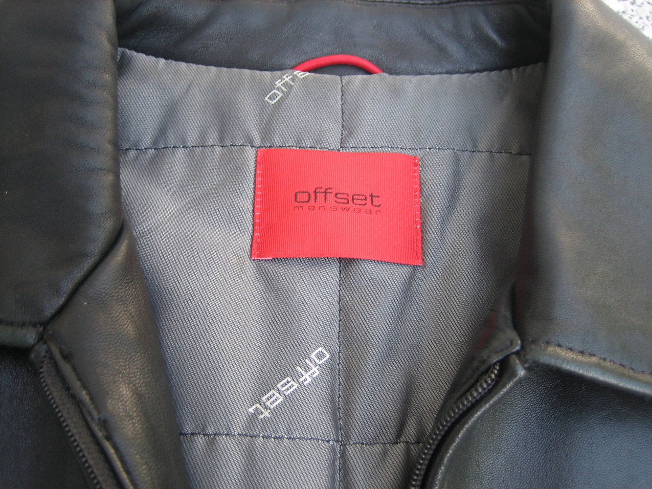 Starke Herren-Lederjacke Gr. 50, 