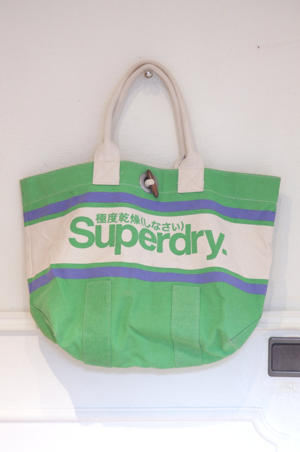 Superdry Strandtasche Canvas grün