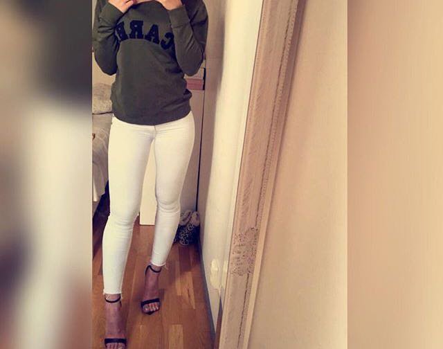 Skinny Jeans in weiß