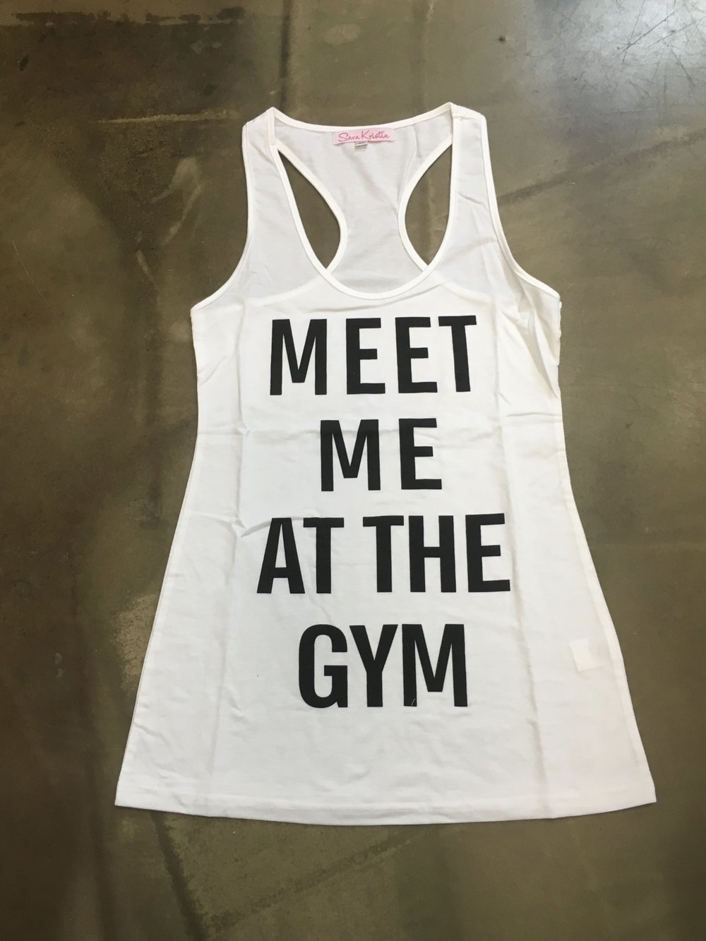 Sara Kristin - Bodybuilding Top - Tanktop Fitness Sport Top T-Shirt blogger weiß schwarz