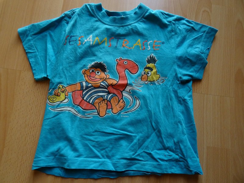 T - Shirt türkis blau ca. Gr. 98 / 104 Sesamstraße