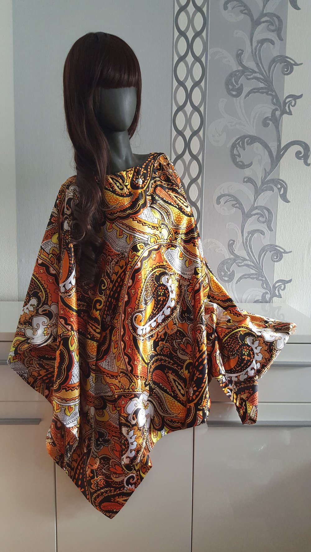 Wunderschöne farbenfrohe Kimono Kaftan Tunika 42 XL auch L 40