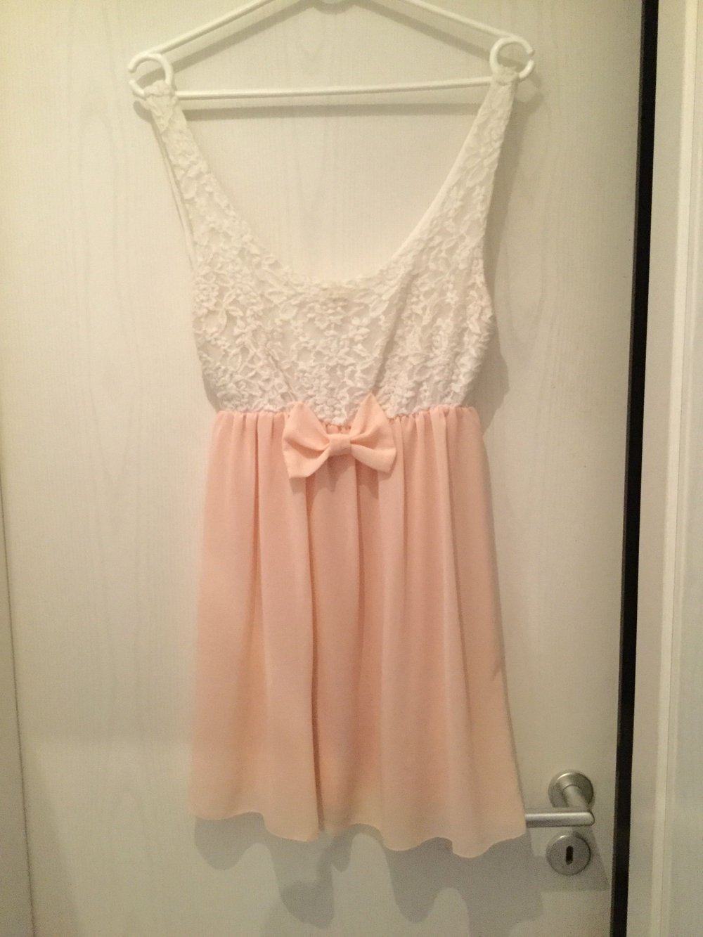 Madonna Kleid, Größe L, weiß rosa