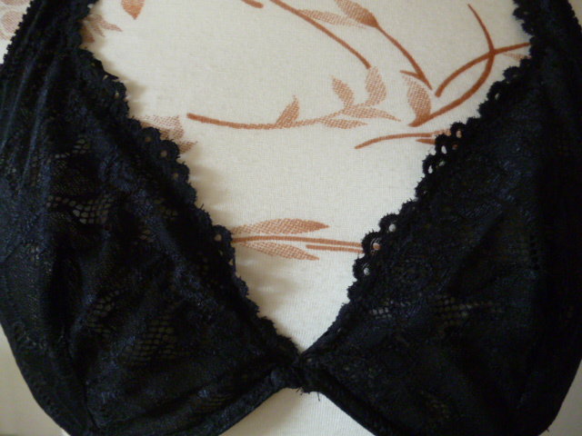 Neckholder Spitzen BH verstellbar 75 / 80 B schwarz