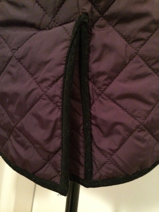 Steppjacke Steppmantel Übergang lila violett purpur Gehschlitz