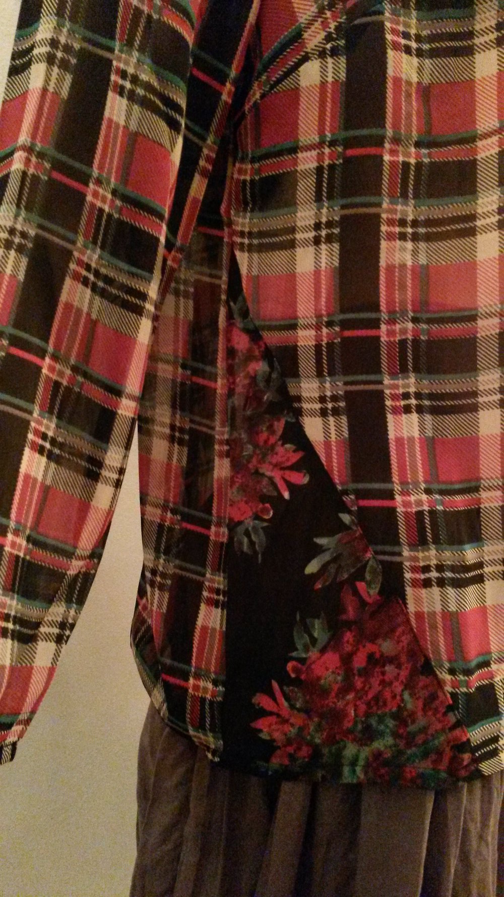 leichte Karo - Bluse im Mustermix 