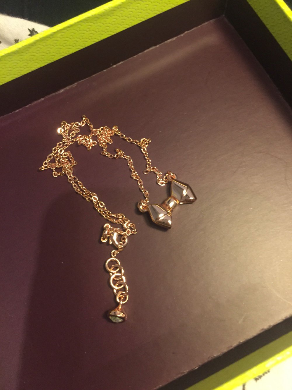 Ted Baker Kette rosegold mit Schleifenanhänger 