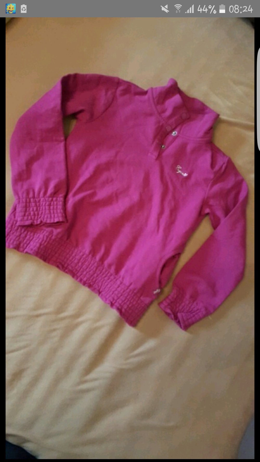 Rosafarbener Pullover für Mädchen 