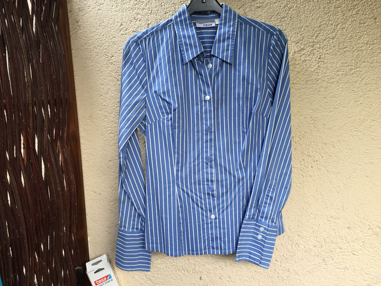 Bluse - blau/ weiß - Heine 