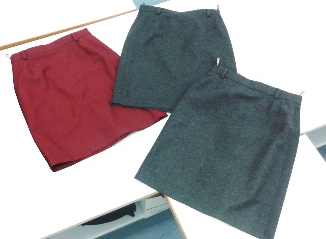 Neu!!! Bleistiftrock Business Rock grau oder bordeaux gr. 36