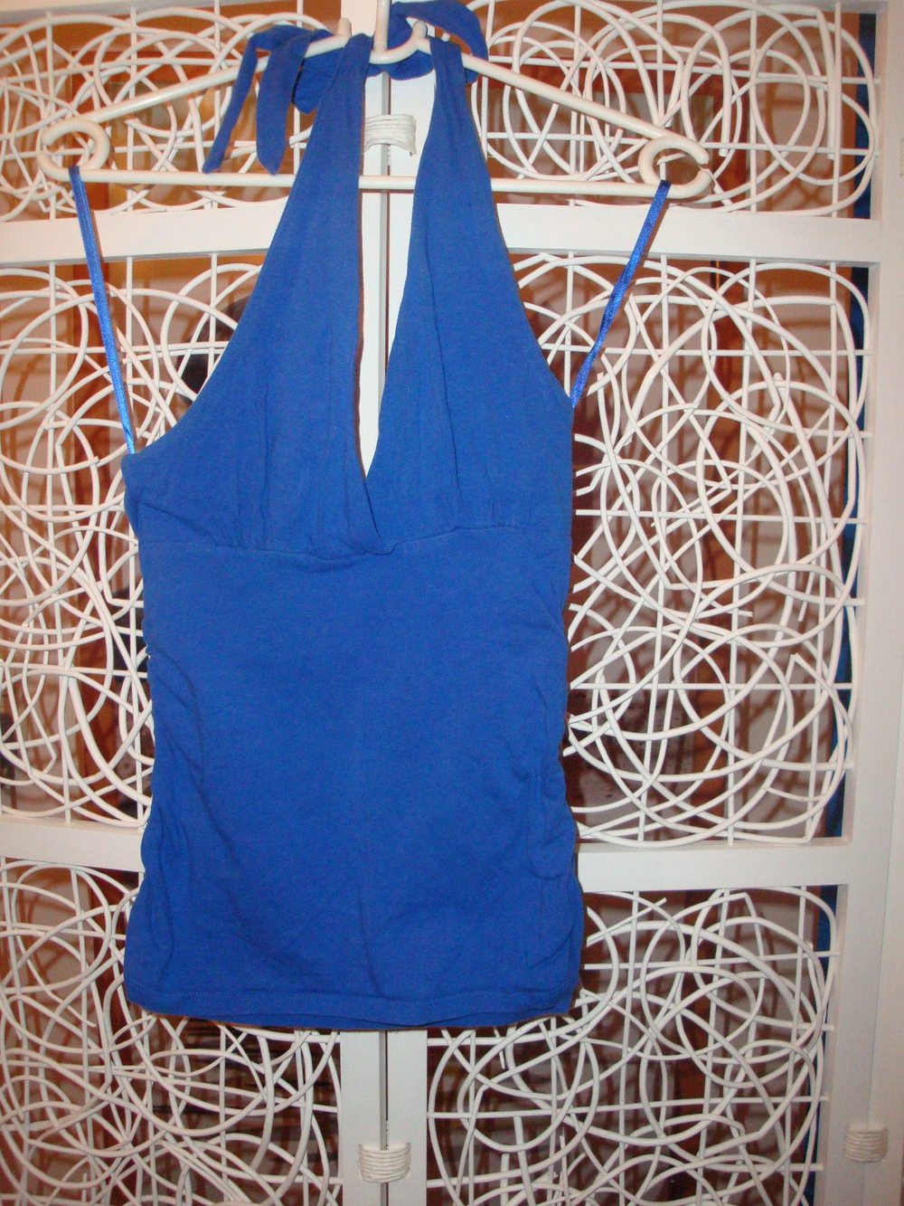 Neckholdertop blau