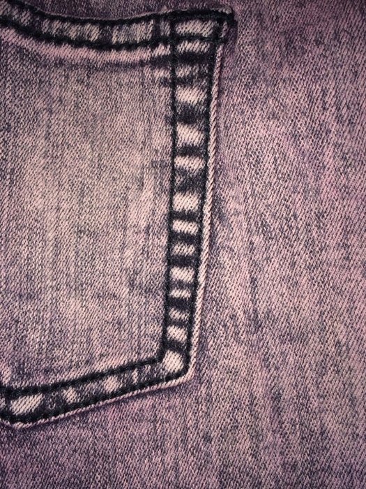 Primark Jeans Röhre super skinny used look rosa 80s