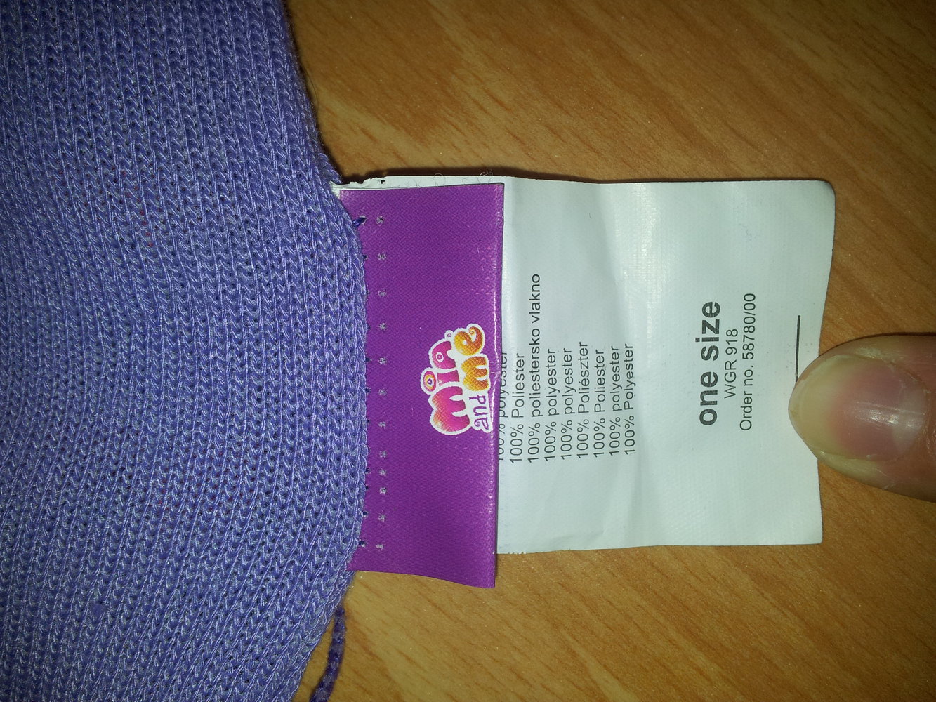 Mütze Wintermütze Mia and Me lila  rosa