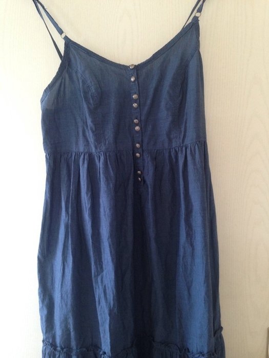 Blaues Hippie Maxikleid von H&M 