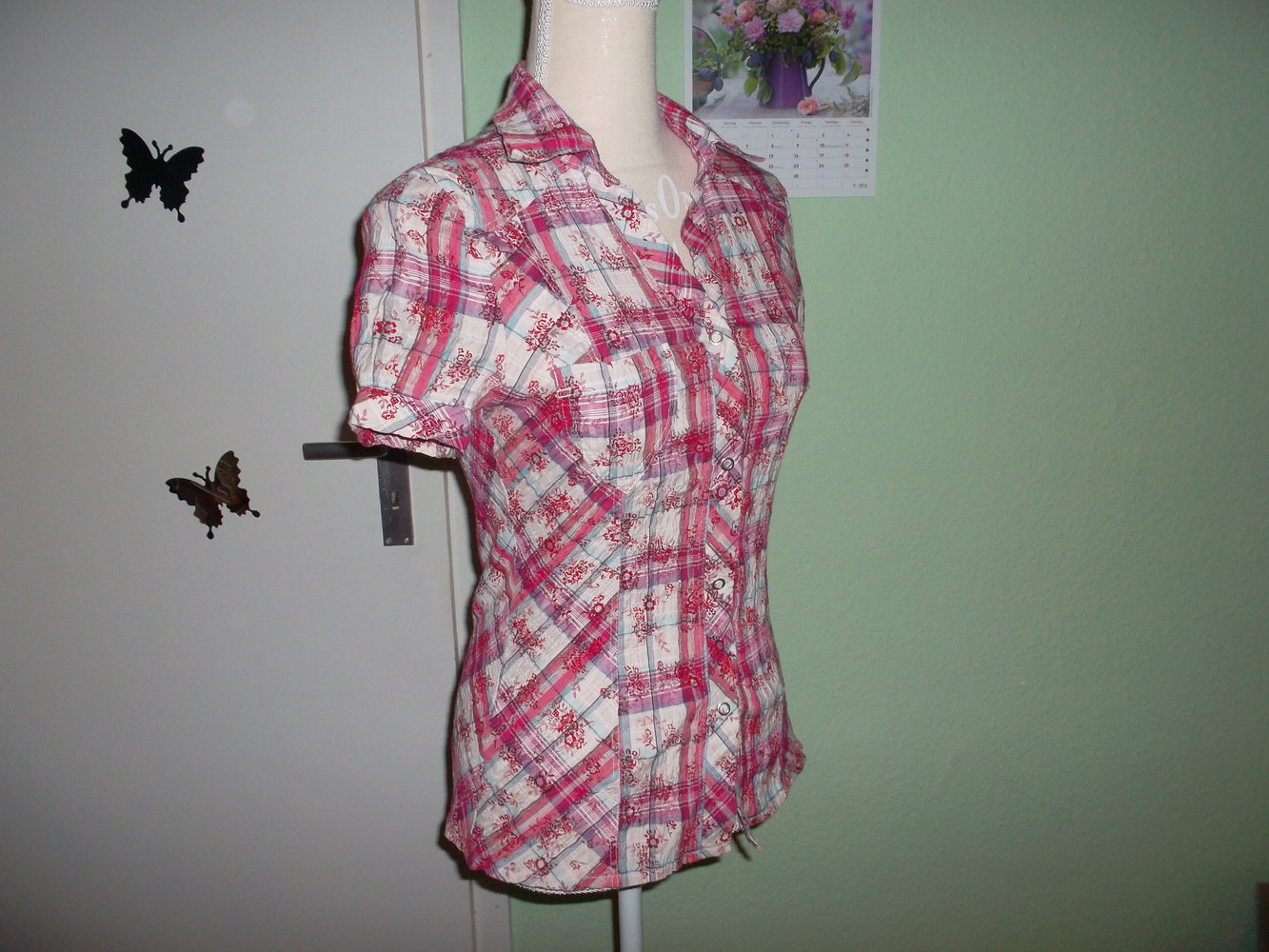      neue-bluse-34-36-pink-stretch