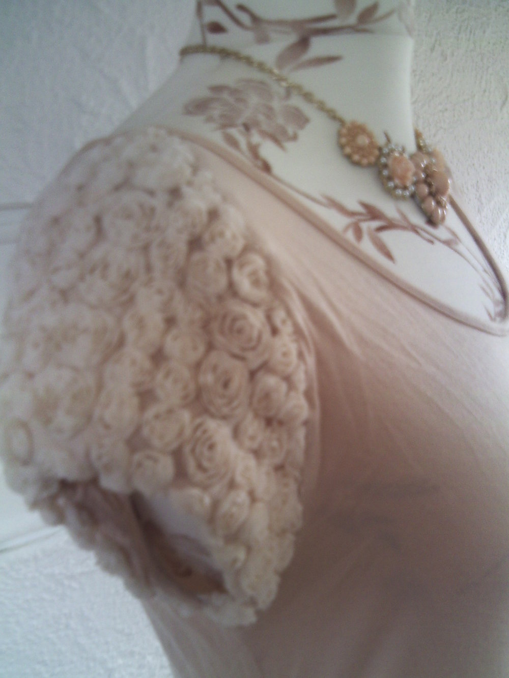 Nude Rosenärmel Kleid Rare London 42 neu