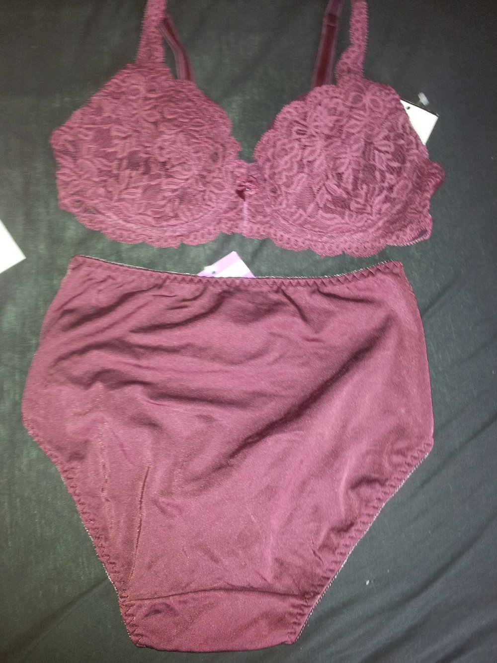 Unterwäsche Set helles lila Spitze 75AS