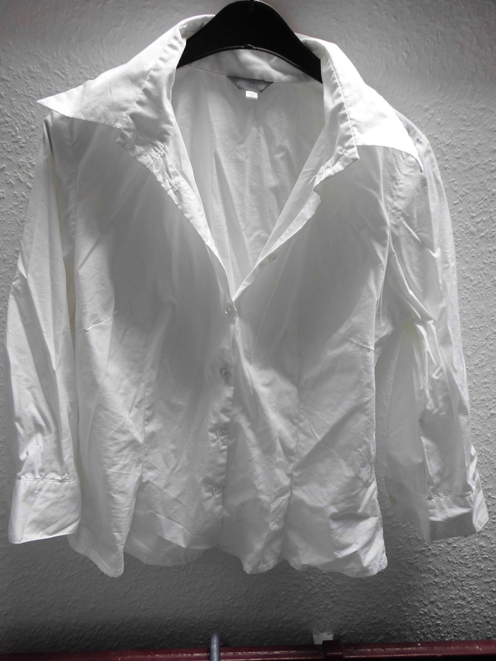 Weiße Bluse 3/4-Arm Gr. 36