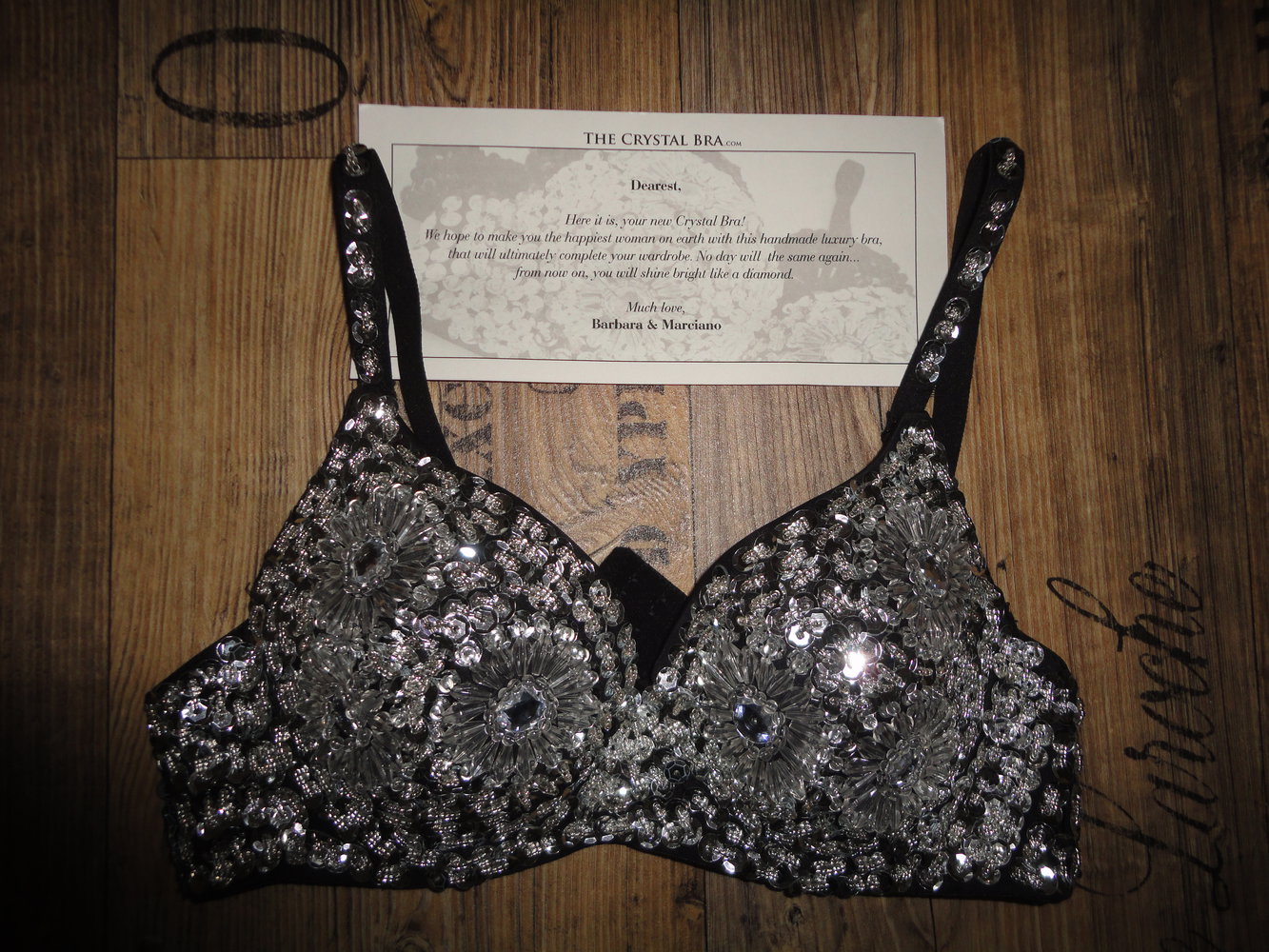 NEU ungetragen The Crystal Bra BH Strass Glitzer Gr. 70B
