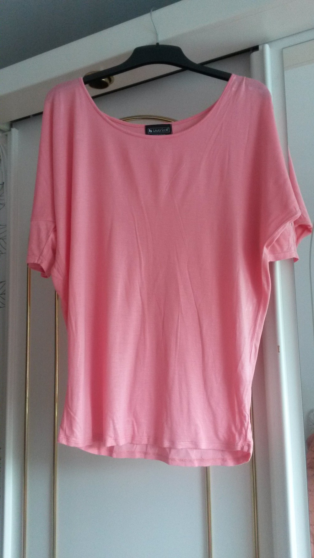 Shirt mit Fledermausärmeln in Rosa Gr. 36